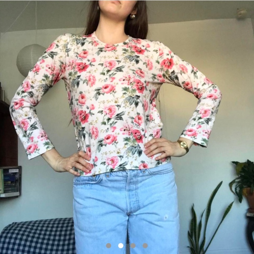 floral Comme des Garcons long sleeve top